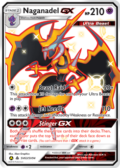 Naganadel-GX, Shiny Vault #SV63, Pokémon TCG card