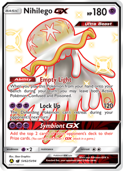 Nihilego-GX, Shiny Vault #SV62, Pokémon TCG card