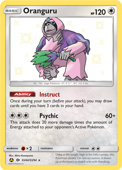 Oranguru, Shiny Vault #SV44, Pokémon TCG card