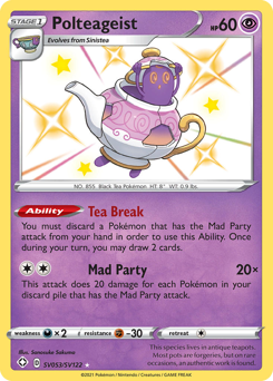 Polteageist, Shiny Vault #SV053, Pokémon TCG card