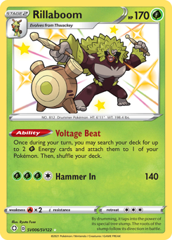 Rillaboom, Shiny Vault #SV006, Pokémon TCG card