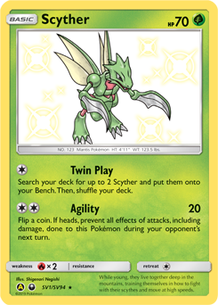 Scyther, Shiny Vault #SV1, Pokémon TCG card