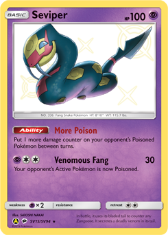 Seviper, Shiny Vault #SV15, Pokémon TCG card