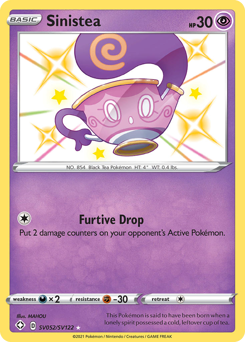 Sinistea, Shiny Vault #SV052, Pokémon TCG card