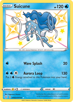 Suicune, Shiny Vault #SV022, Pokémon TCG card
