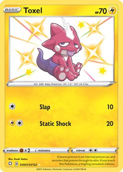 Toxel, Shiny Vault #SV041, Pokémon TCG card