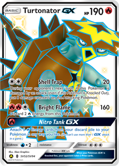 Turtonator-GX, Shiny Vault #SV52, Pokémon TCG card