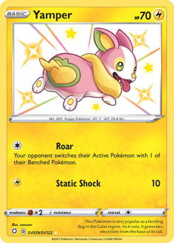 Yamper, Shiny Vault #SV039, Pokémon TCG card