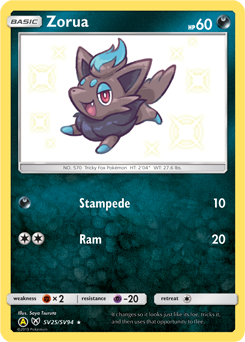 Zorua, Shiny Vault #SV25, Pokémon TCG card