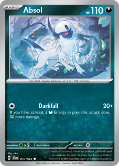 Absol, Shrouded Fable #30, Pokémon TCG card