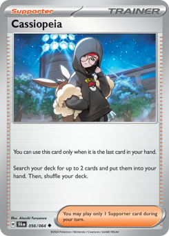 Cassiopeia, Shrouded Fable #56, Pokémon TCG card