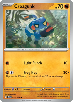 Croagunk, Shrouded Fable #23, Pokémon TCG card
