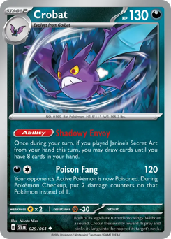 Crobat, Shrouded Fable #29, Pokémon TCG card