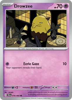 Drowzee, Shrouded Fable #16, Pokémon TCG card