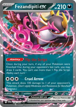 Fezandipiti ex, Shrouded Fable #38, Pokémon TCG card