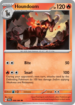 Houndoom, Shrouded Fable #8, Pokémon TCG card