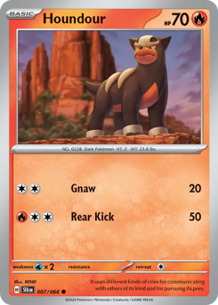 Houndour, Shrouded Fable #7, Pokémon TCG card
