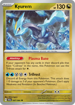 Kyurem, Shrouded Fable #47, Pokémon TCG card