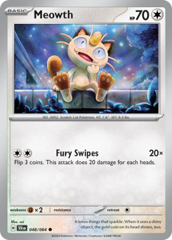 Meowth, Shrouded Fable #48, Pokémon TCG card