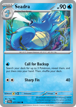 Seadra, Shrouded Fable #11, Pokémon TCG card