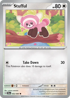 Stufful, Shrouded Fable #52, Pokémon TCG card