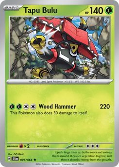 Tapu Bulu, Shrouded Fable #6, Pokémon TCG card