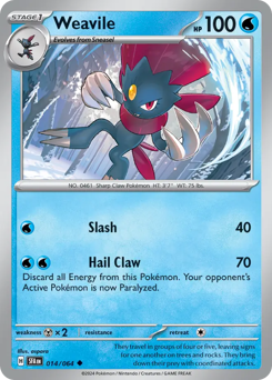 Weavile, Shrouded Fable #14, Pokémon TCG card