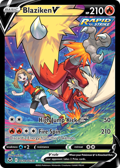 Blaziken V, Silver Tempest Trainer Gallery #TG14, Pokémon TCG card