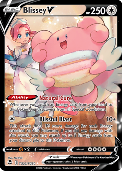 Blissey V, Silver Tempest Trainer Gallery #TG22, Pokémon TCG card