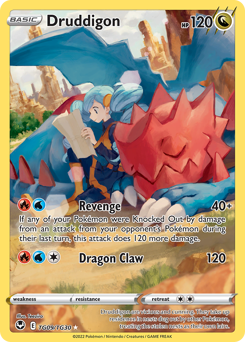 Druddigon, Silver Tempest Trainer Gallery #TG09, Pokémon TCG card