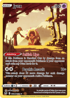 Jynx, Silver Tempest Trainer Gallery #TG04, Pokémon TCG card