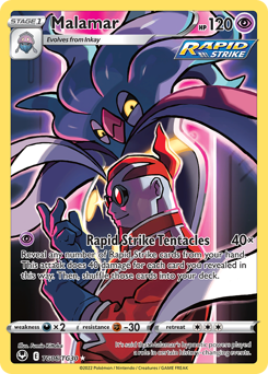Malamar, Silver Tempest Trainer Gallery #TG06, Pokémon TCG card