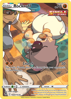 Rockruff, Silver Tempest Trainer Gallery #TG07, Pokémon TCG card