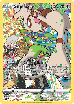 Smeargle, Silver Tempest Trainer Gallery #TG10, Pokémon TCG card