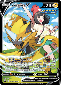 Zeraora V, Silver Tempest Trainer Gallery #TG16, Pokémon TCG card