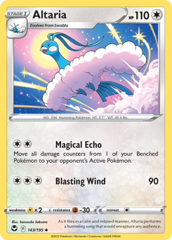 Altaria, Silver Tempest #143, Pokémon TCG card