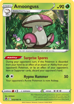 Amoonguss, Silver Tempest #12, Pokémon TCG card