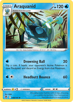 Araquanid, Silver Tempest #48, Pokémon TCG card