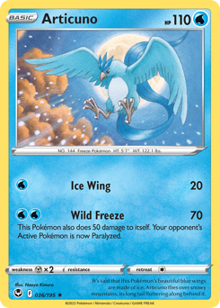 Articuno, Silver Tempest #36, Pokémon TCG card