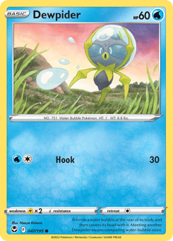 Dewpider, Silver Tempest #47, Pokémon TCG card