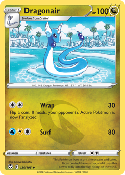 Dragonair, Silver Tempest #130, Pokémon TCG card