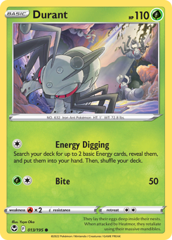 Durant, Silver Tempest #13, Pokémon TCG card