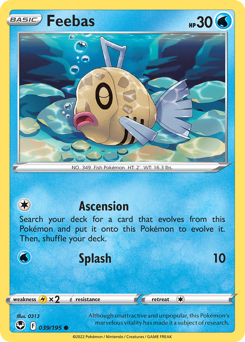 Feebas, Silver Tempest #39, Pokémon TCG card