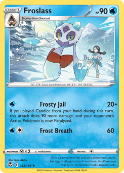 Froslass, Silver Tempest #43, Pokémon TCG card