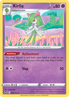 Kirlia, Silver Tempest #68, Pokémon TCG card