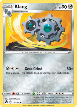 Klang, Silver Tempest #124, Pokémon TCG card