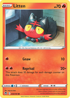 Litten, Silver Tempest #30, Pokémon TCG card