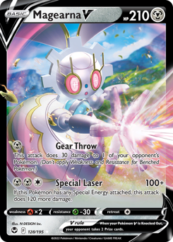 Magearna V, Silver Tempest #128, Pokémon TCG card