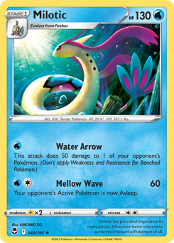 Milotic, Silver Tempest #40, Pokémon TCG card