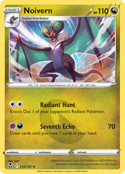 Noivern, Silver Tempest #133, Pokémon TCG card